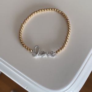 Gold Filled Love Bead Bracelet
